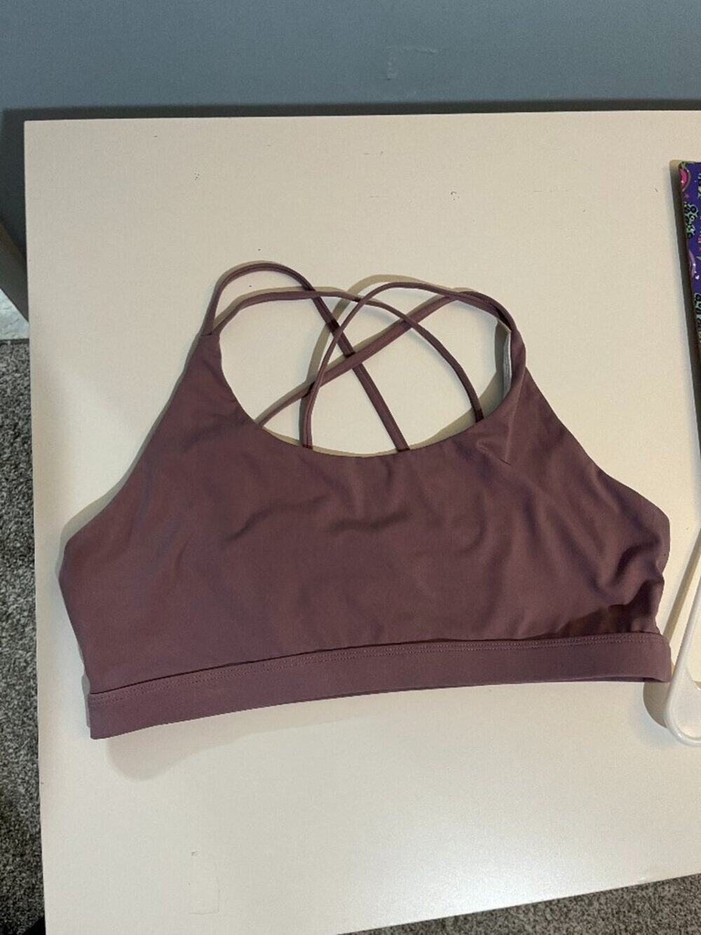 Sports bra - Plum colored - Size XXL - Picture 1 of 10